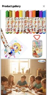 Bubu & Friends 24-Piece Washable Watercolor Pens Set for Kids - Image 4