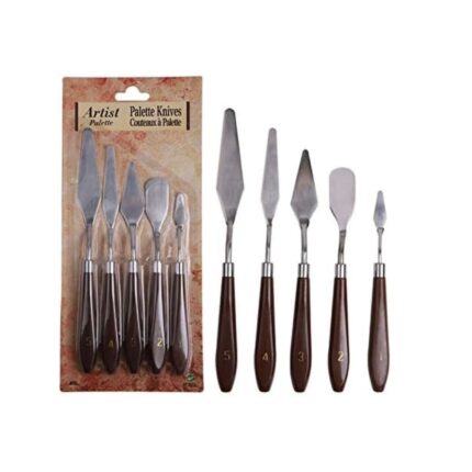 Professional 5 Pieces Stainless Steel Artist Palette Knife Set