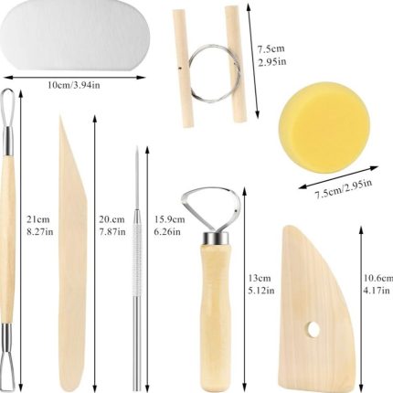 Professional Wooden Clay Sculpting and Pottery Tool Set