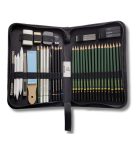 Professional Sketching and Drawing Pencil Set with Carrying Zipper Case