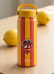 Disney Goofy Spain Football Theme Stainless Steel Water Bottle with Handle Lid