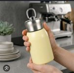 Classic and Trending Peacock and Botanical Plain Thermal Sipper Flask with Metal Ring Lid - Image 4