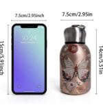 Vintage Vintage Rose Gold Butterfly and Floral Thermal Sipper - Image 6