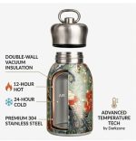 Mini Water Bottle 300ml Small Portable Stainless Steel Vacuum Insulated Tumbler Cup for Boys, Girls, School, Office Double Wall Leakproof Hot & Cold Thermal Flask - Image 2