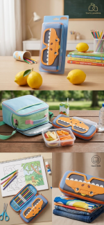 Cute Multi Color and Multi Design Cartoon Theme Multi-Layer Pencil Case(Pouch) for Kids - Image 6
