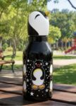 Cute Penguin Head Kids Water Bottle with Star Prints