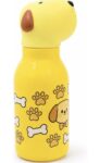 Cute Puppy Head Kids Water Bottle with Paw Prints