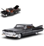 Vintage Classic American Car Die-Cast Model | Black Retro Car Toy with Openable Doors, Hood & Trunk | Pull Back Collectible Toy Car - Image 2