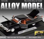 Vintage Classic American Car Die-Cast Model | Black Retro Car Toy with Openable Doors, Hood & Trunk | Pull Back Collectible Toy Car