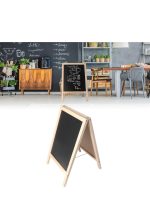 Mini Wooden Tabletop A-Frame Whiteboard Marker Board Set with Marker Pen and Eraser - Image 3