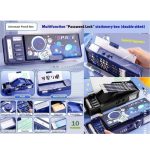 Pencil Box with Built-In Pencil Holders - Cute Bear and Space Theme Dual-Sided Magnetic - Image 5