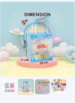 Pack of 2 Cute Printed Carry Bags for Girls/Boys | Colorful Gift Bags with Handles | Reusable Shopping, Birthday & Party Return Gift Bags - Image 2