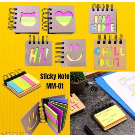 Spiral Bound Kraft Cover Sticky Notes - 1 Piece