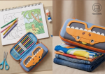Cute Multi Color and Multi Design Cartoon Theme Multi-Layer Pencil Case(Pouch) for Kids - Image 9