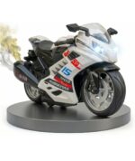 Racing Sports Superbike Toy with Water Mist Exhaust Smoke Effect, LED Headlights, Sound, and Pull-Back Action