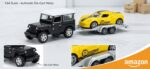 Premium pull-back Toy set featuring a classic - FJ40 Miniature Toy Car with Detachable Trailer Set