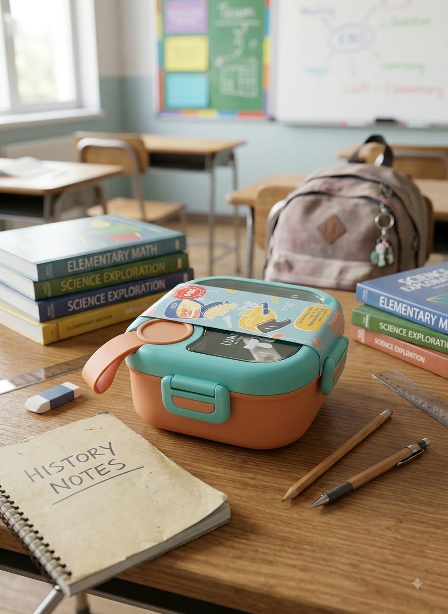 WhatsApp Image 2026-08-13 at 18.11.52 Compact Stainless Steel Kids Lunch Box - Cool and Stylish - Image 1