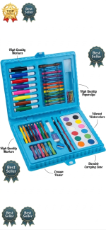 68 Piece Space Astronaut Theme Kids Art Set Portable Briefcase Carry Box - Image 6