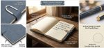 Executive A5 PU Leatherette Notebook Diary and Matching Metallic Ballpoint Pen Gift Combo Set - Image 4