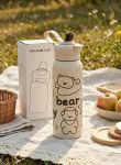 Water Bottle 620ml Straw Lid Carry Handle Double Wall Vacuum Insulated Leakproof BPA-Free Stainless Flask Gym Travel Camping