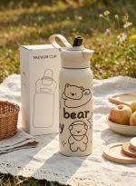 Water Bottle 620ml Straw Lid Carry Handle Double Wall Vacuum Insulated Leakproof BPA-Free Stainless Flask Gym Travel Camping
