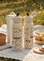 Water Bottle 620ml Straw Lid Carry Handle Double Wall Vacuum Insulated Leakproof BPA-Free Stainless Flask Gym Travel Camping - Image 5
