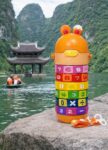 Kids Math Learning Puzzle Insulated Water Bottle - Heavy 304 or 316 Food-Grade Stainless Steel
