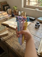 Set of 4 - Cute Cartoon Stitch Character 2-in-1 Gel Ruler Pen Set (Multicolor) - Image 2