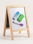 Mini Wooden Tabletop A-Frame Whiteboard Marker Board Set with Marker Pen and Eraser