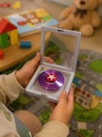 Spinner with Floating 3D Display Case – Premium Metal Alloy High-Speed EDC Hand Spinner – Stress Relief & Anxiety Toy Desk Gift for Marvel Fans, Adults & Kids