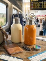 Classic and Trending Peacock and Botanical Plain Thermal Sipper Flask with Metal Ring Lid - Image 3