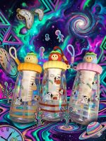 Cute Apple Character Straw Clear Water Bottle with Carrying Lanyard & Detox Filter - Image 5